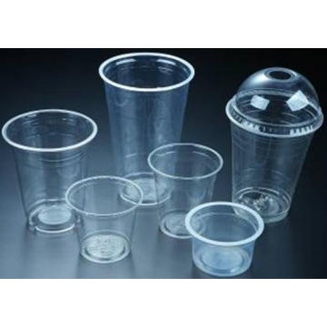 Copa plástica, taza de plástico transparente de Smoothie con tapas de cúpula